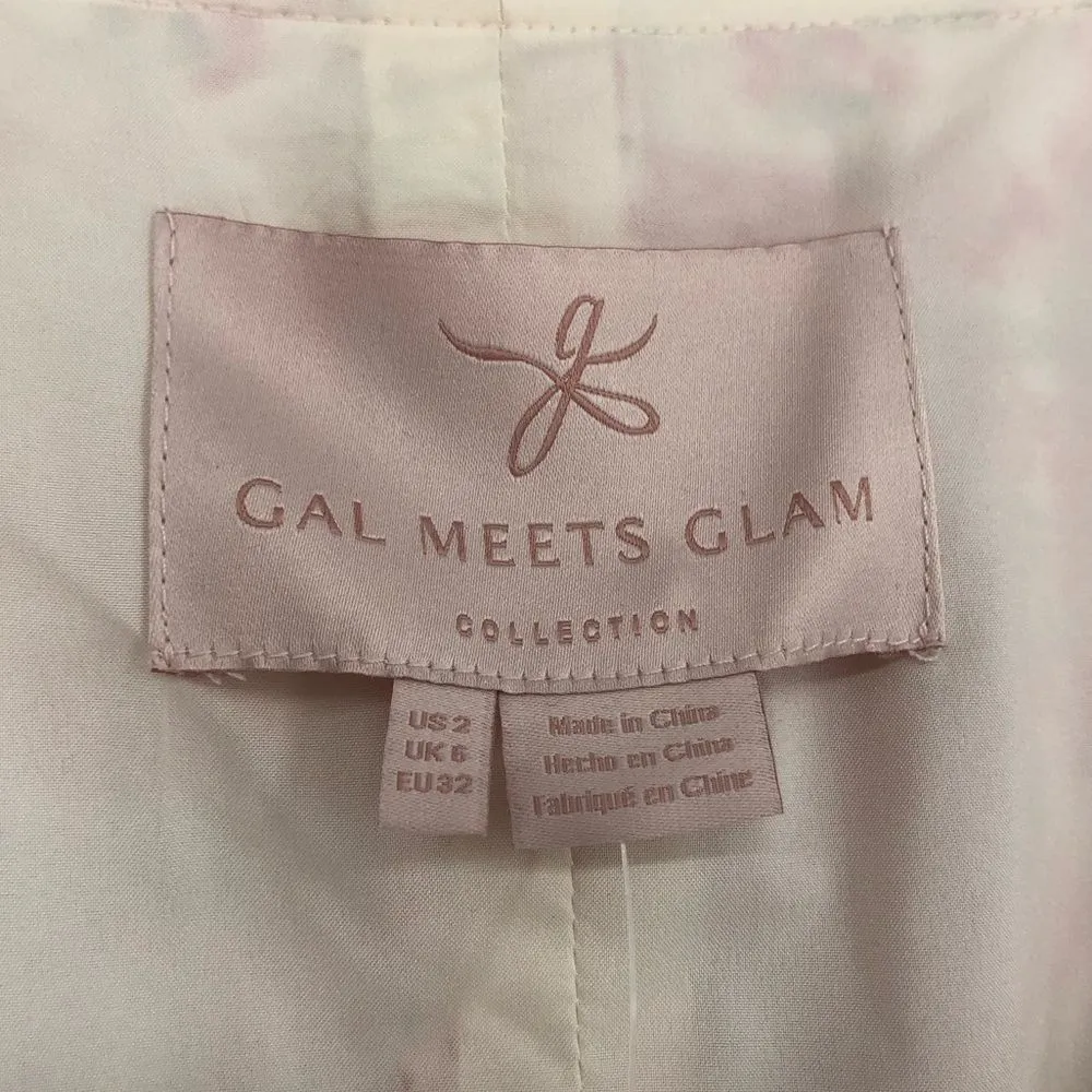 Gal Meets Glam Collection Brigitte Floral Tie Cuff Print Maxi Dress size 2 - Image 11