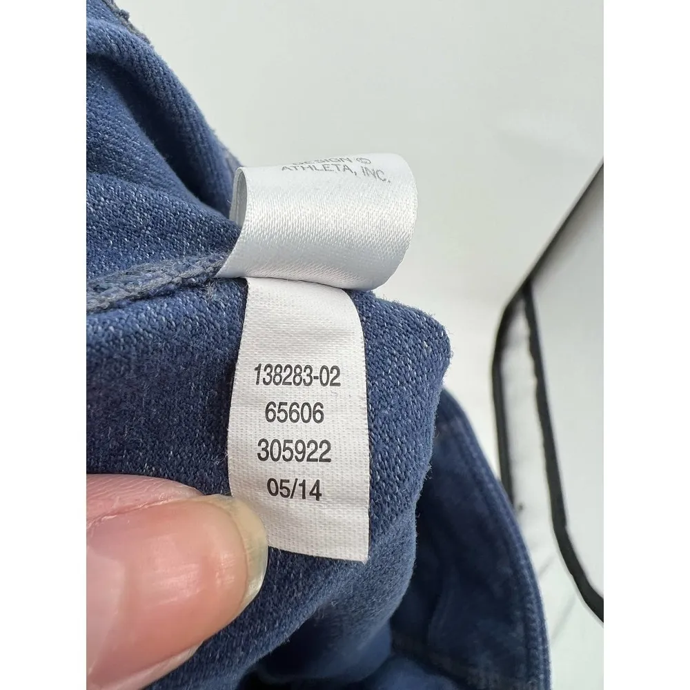 Athleta Size Small Pixie Drifter Tight Skinny Full Length Dark Blue pockets - Image 9