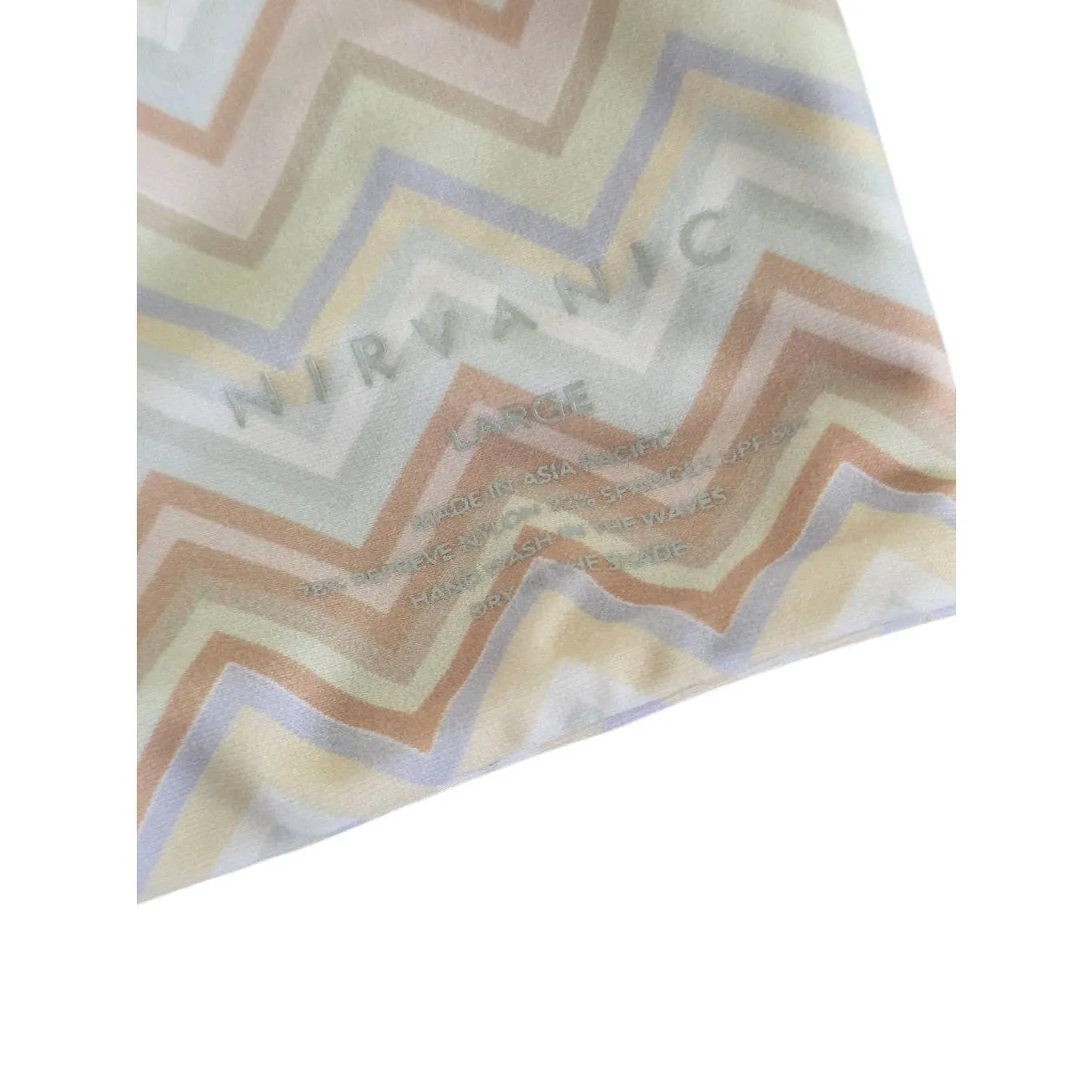 Nirvanic Deia Bikini Eco Seashell Zig Size Large One Shoulder Neutral Colors NEW Tan - Image 5