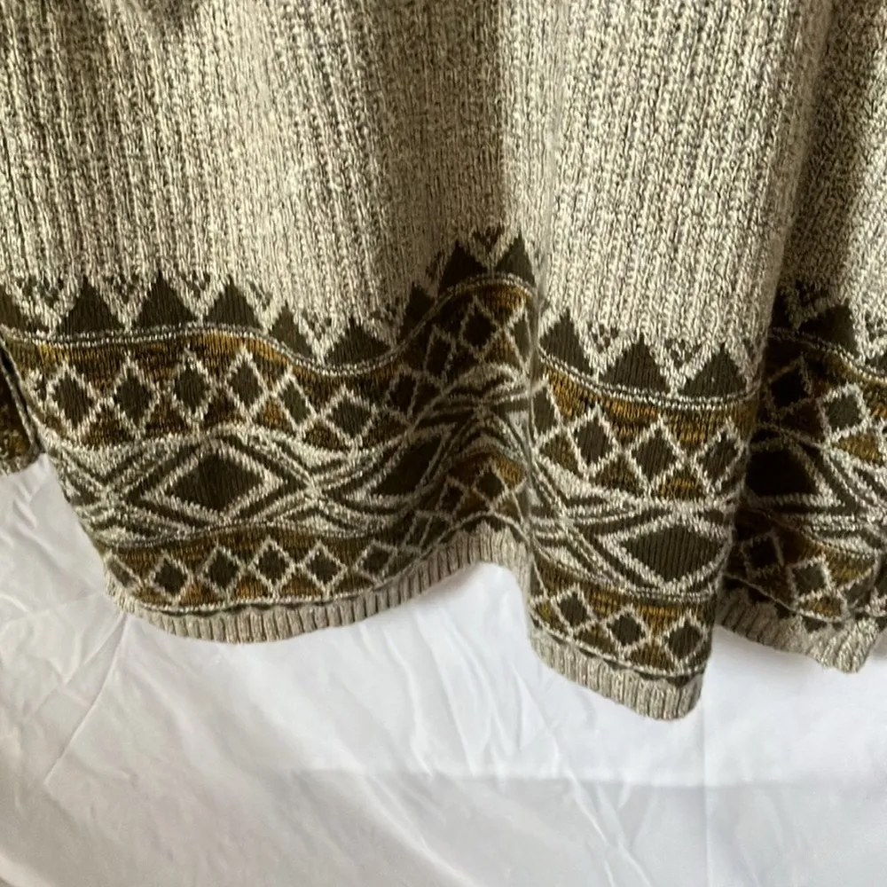 : Cream/Olive Green Cardigan- warm/cozy- L - Image 14
