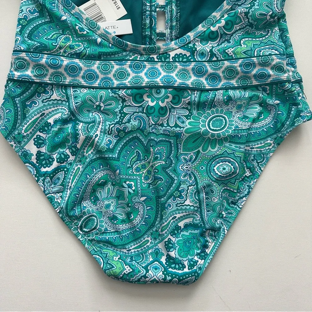 Bleu Rod Beattie COASTAL COOL PLUNGE ONE-PIECE SWIMSUIT Size 8 Women - Image 13