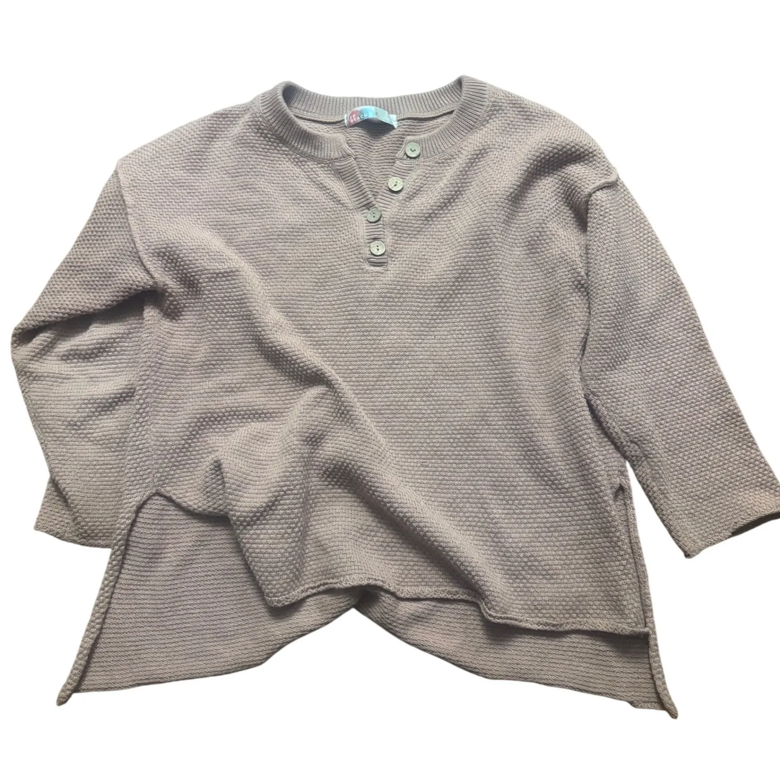 Free People Beach Hailee Waffle Knit Lounge Set Cozy Coastal Boho Small Relaxed - Image 2