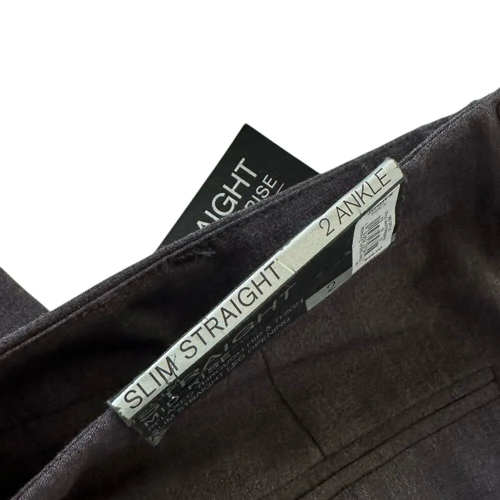 Apt. 9 Gray Modern Fit Slim Ankle Straight Pants Women Size 2 | 21-5 - Image 7