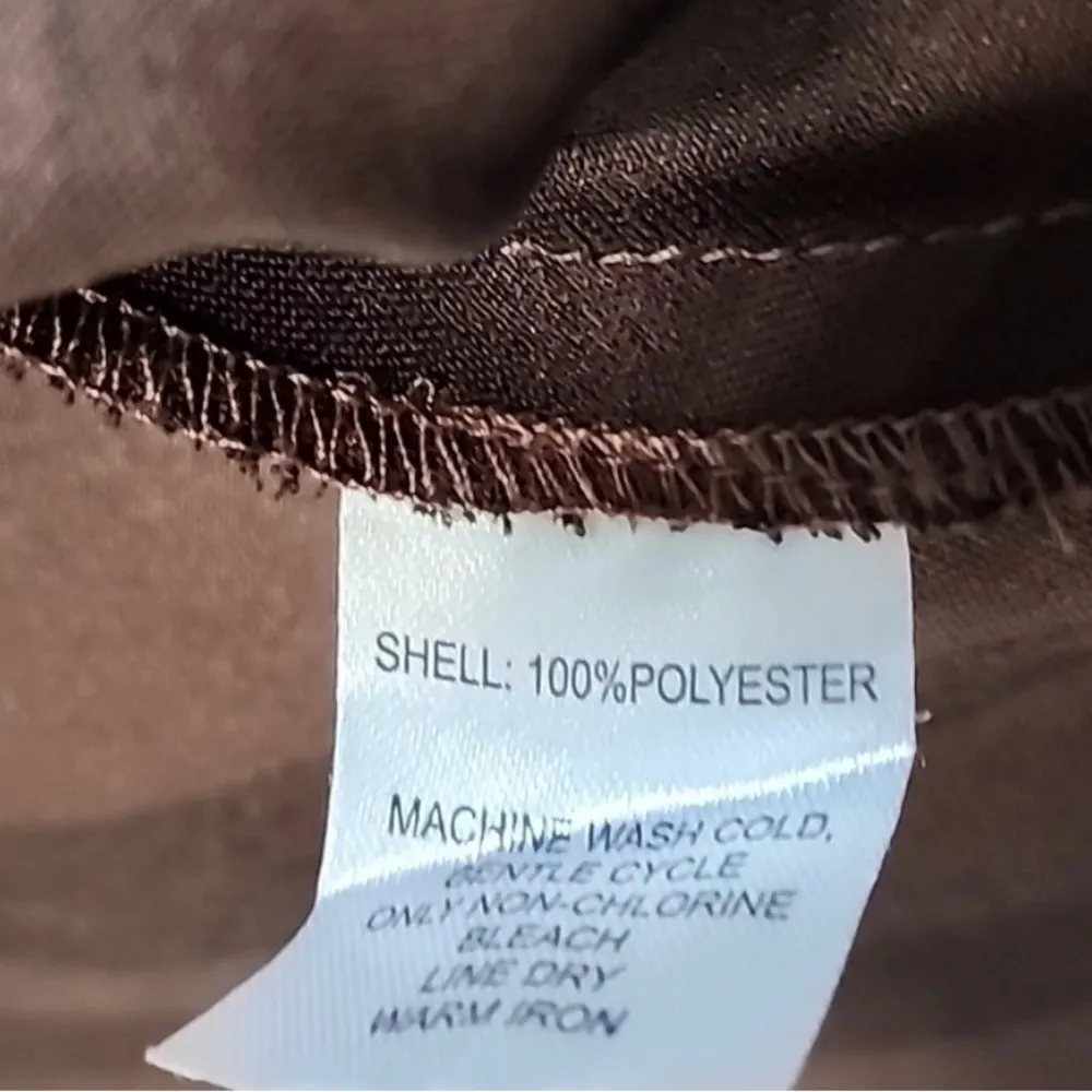 House of Harlow 1960 Satin Maxi Slip Dress Brown Cut Out Spaghetti Straps Small - Image 6