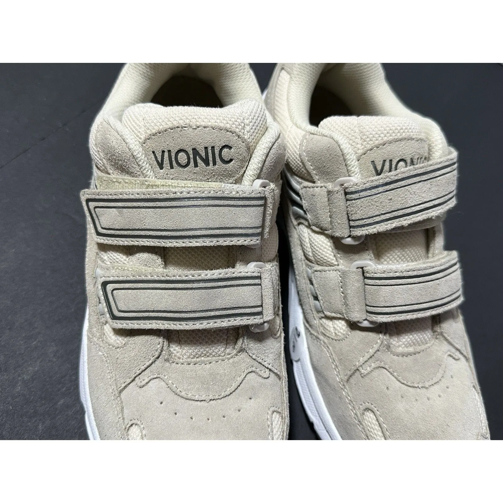 Vionic Tabi Women's Hook & Loop Walking Shoes, Cream Suede Size 8.5 - Image 6