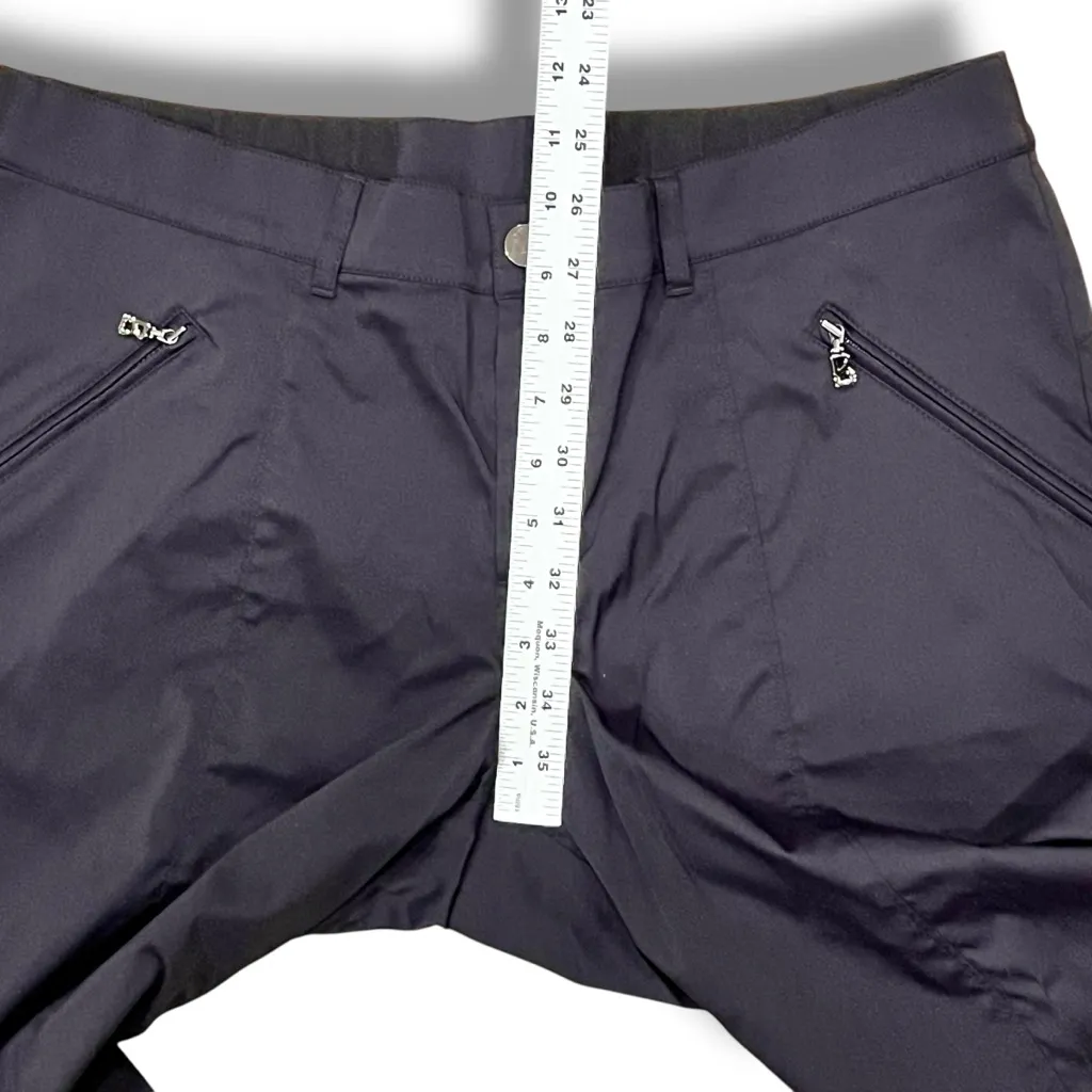 BOGNER Sport Golf Shorts Women Black Outdoor Bermuda Sz 12 Zipper Slash Pockets - Image 6