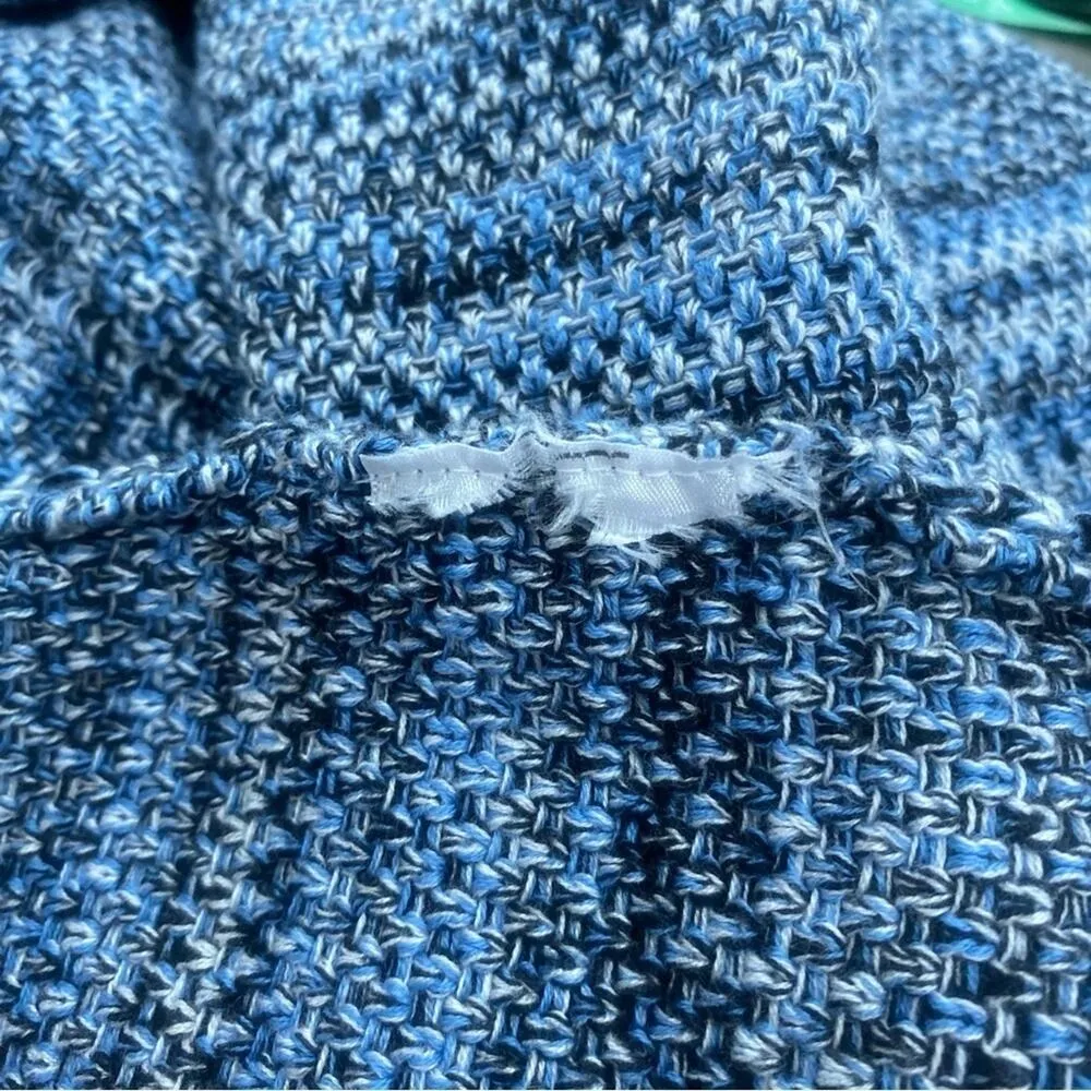 Anthropologie | Holding Horses Blue Fringe Sweater Tank Dress Size M - Image 11