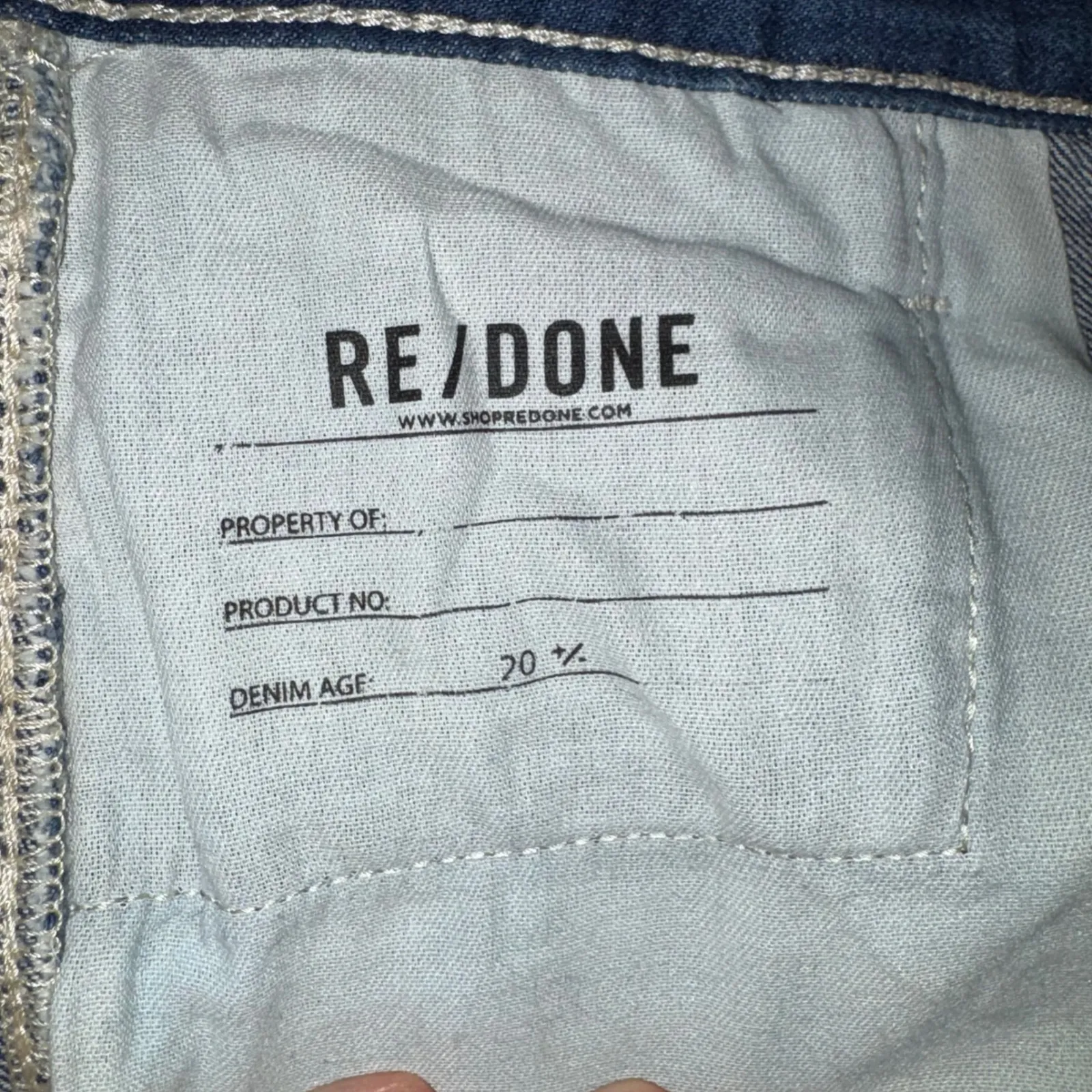 RE/DONE High Rise Straight Leg Dark Wash Denim Jeans Size 25 (30" waist) - Image 9