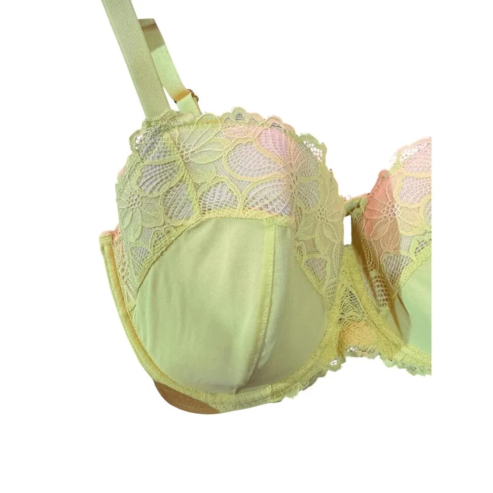 Fredericks Of Hollywood Yellow Lace Underwire Bra 32DD Karoline Brand New - Image 8