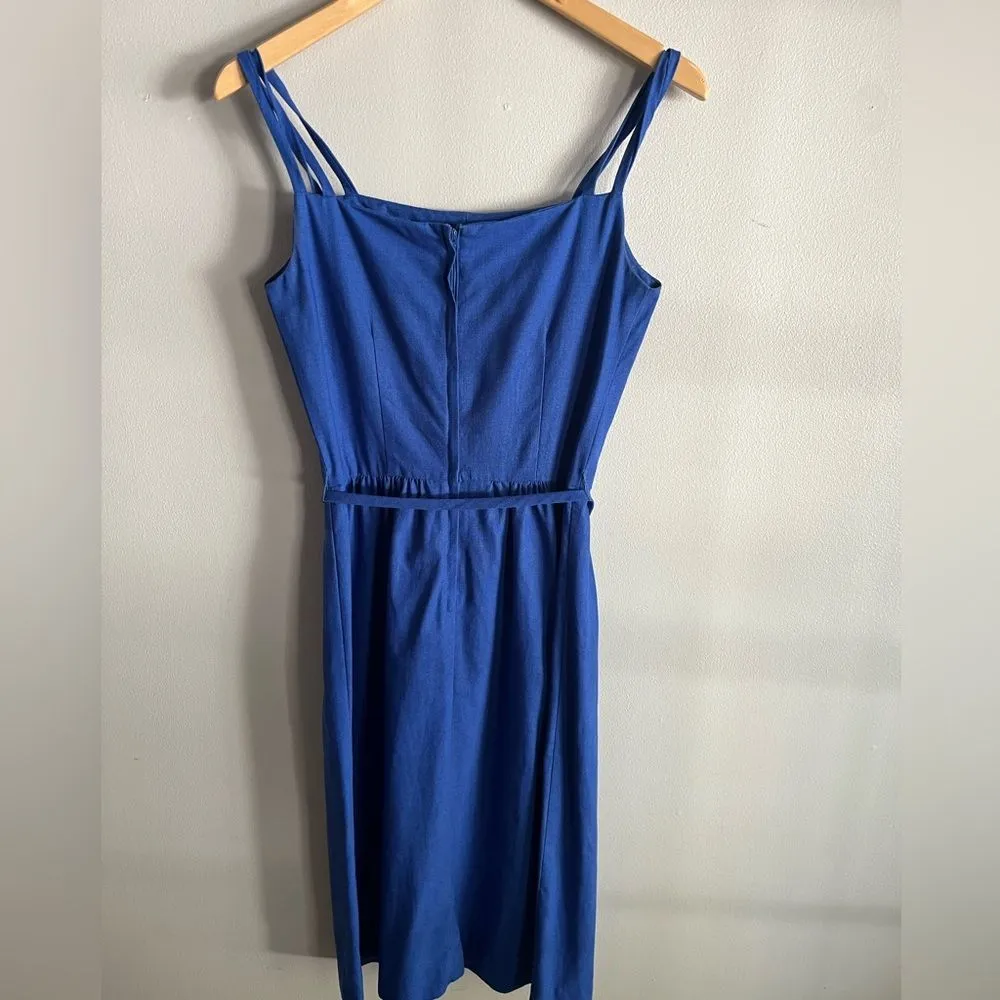 Vintage Malia Strawberry Dress & Bolero Set Blue Cottagecore Retro Pinup - Image 10