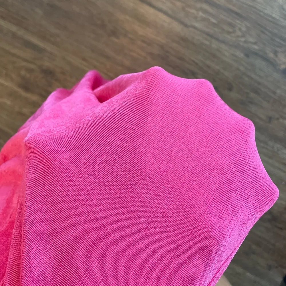 Y2K Pink Shimmer Barbie Flare Trouser Pull On Pants Wide Leg Flare Sz S/M Size M - Image 9