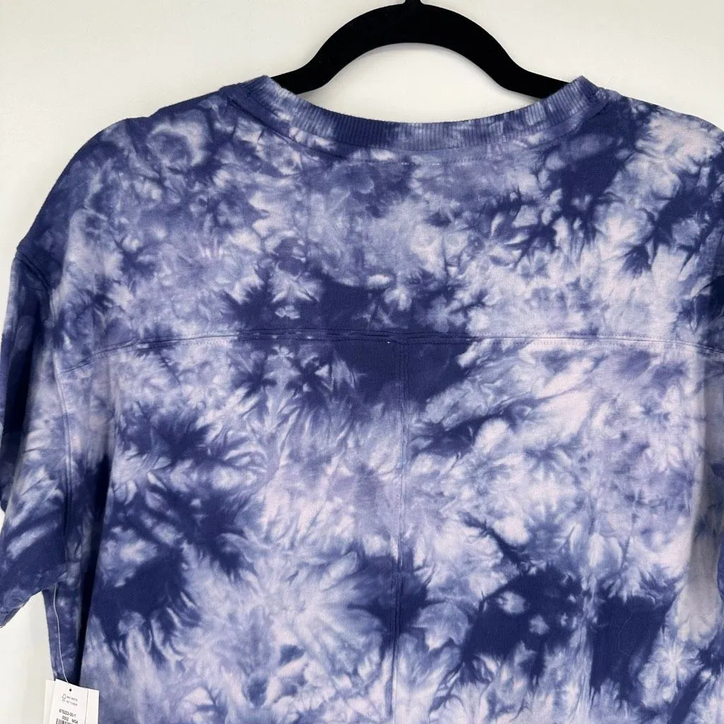 Old Navy NWT Vintage Tie-Dye T-Shirt Shift Dress Size Medium Blue‎ & White - Image 10