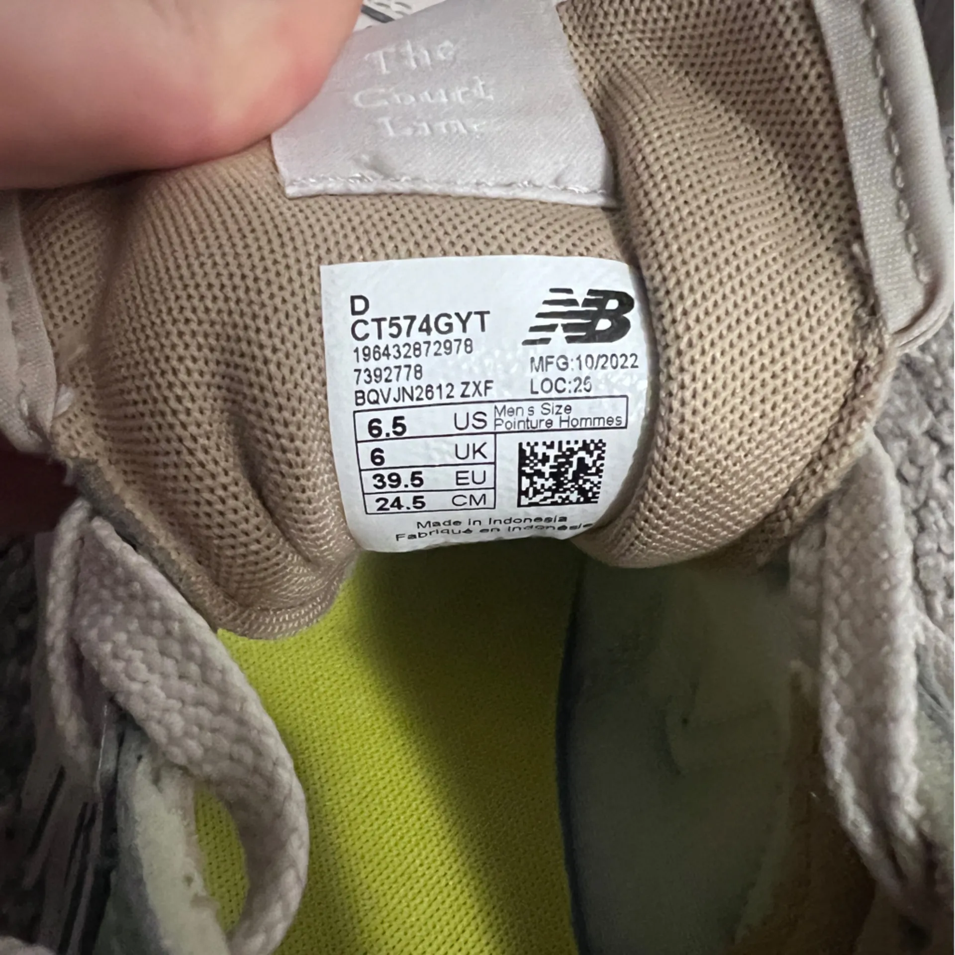 New Balance 574 court ‘Lime Beige’ - Image 9