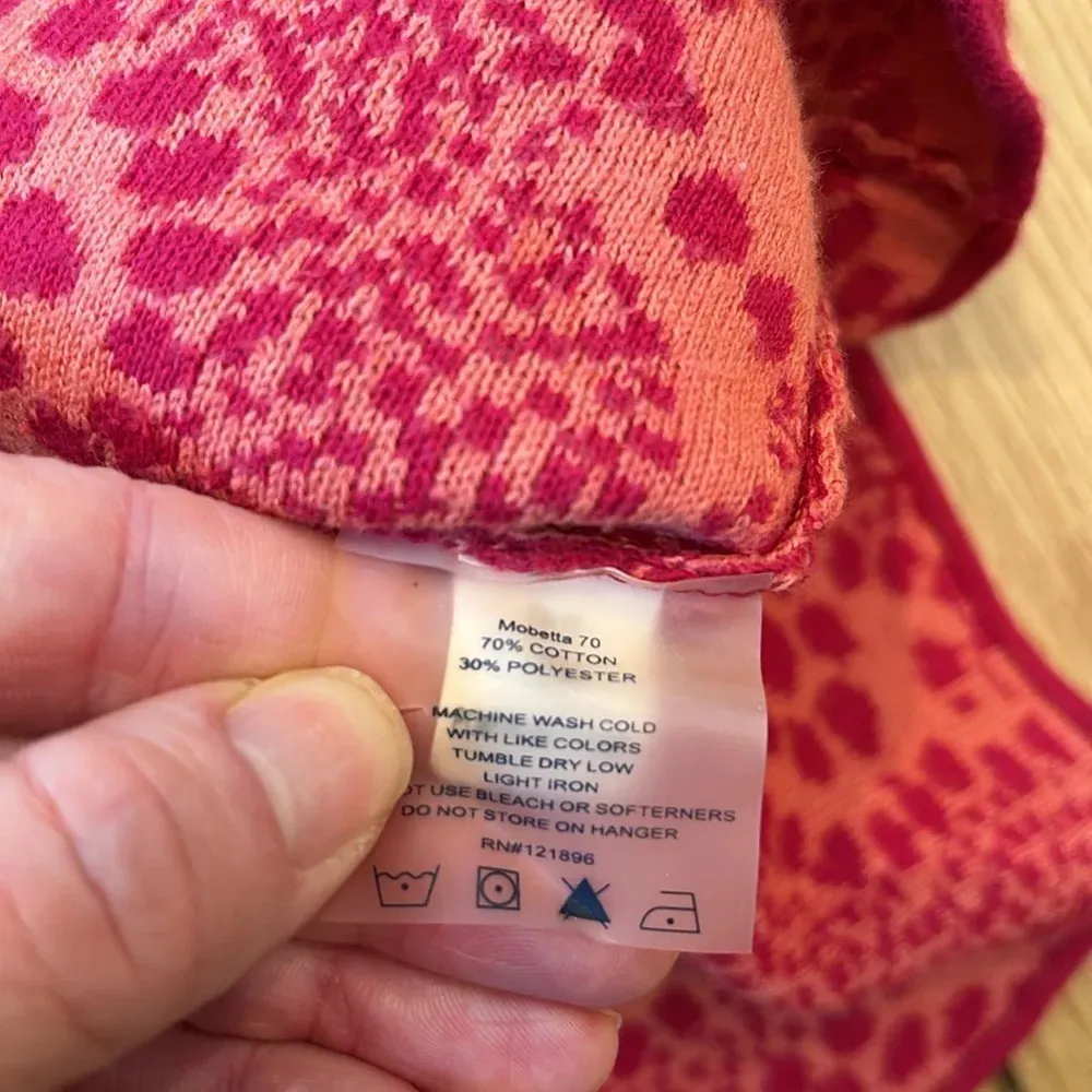 Title Nine Skirt Knit Pink Orange Print Mini Size XS - Image 5