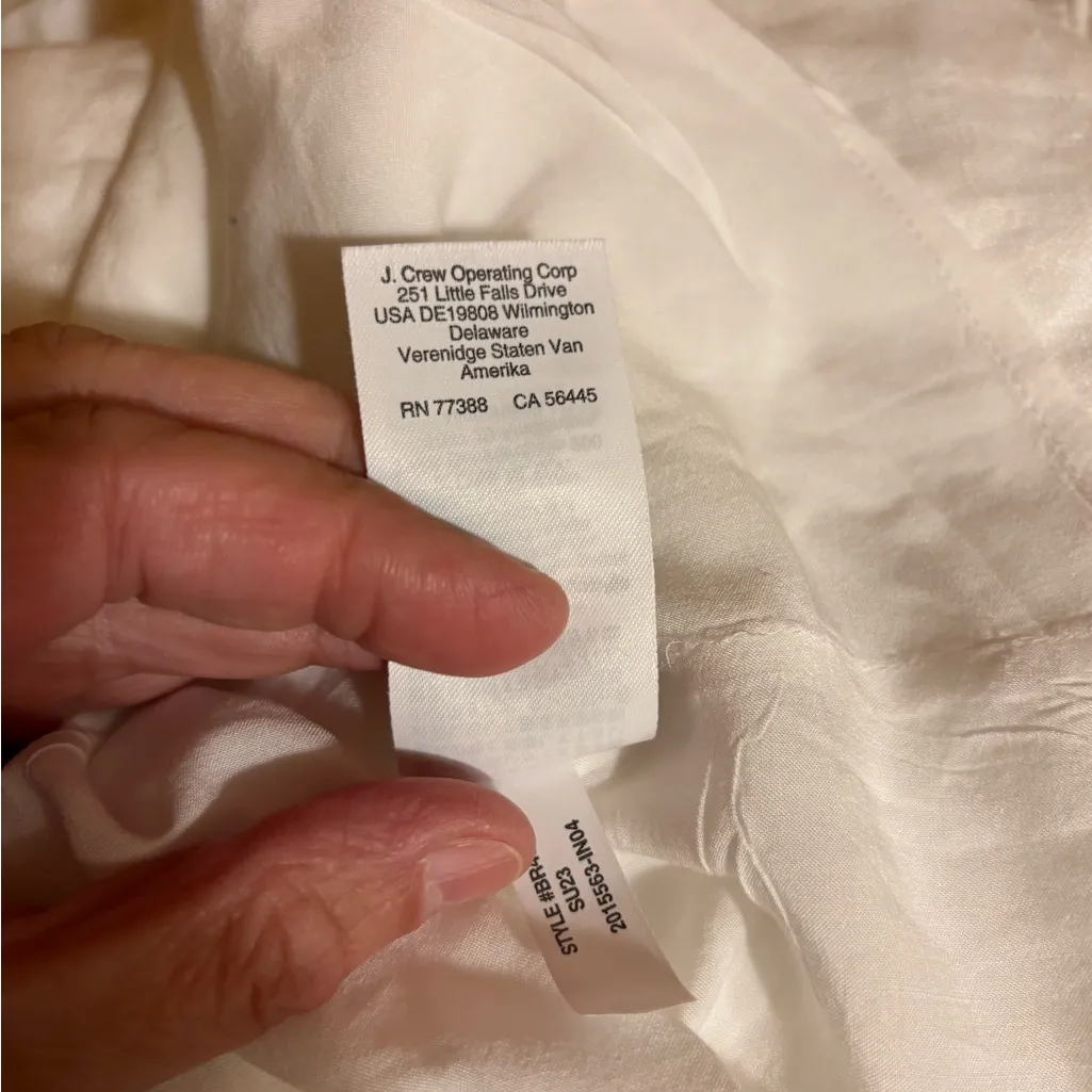 J. Crew golden button linen shift dress in white - Image 9