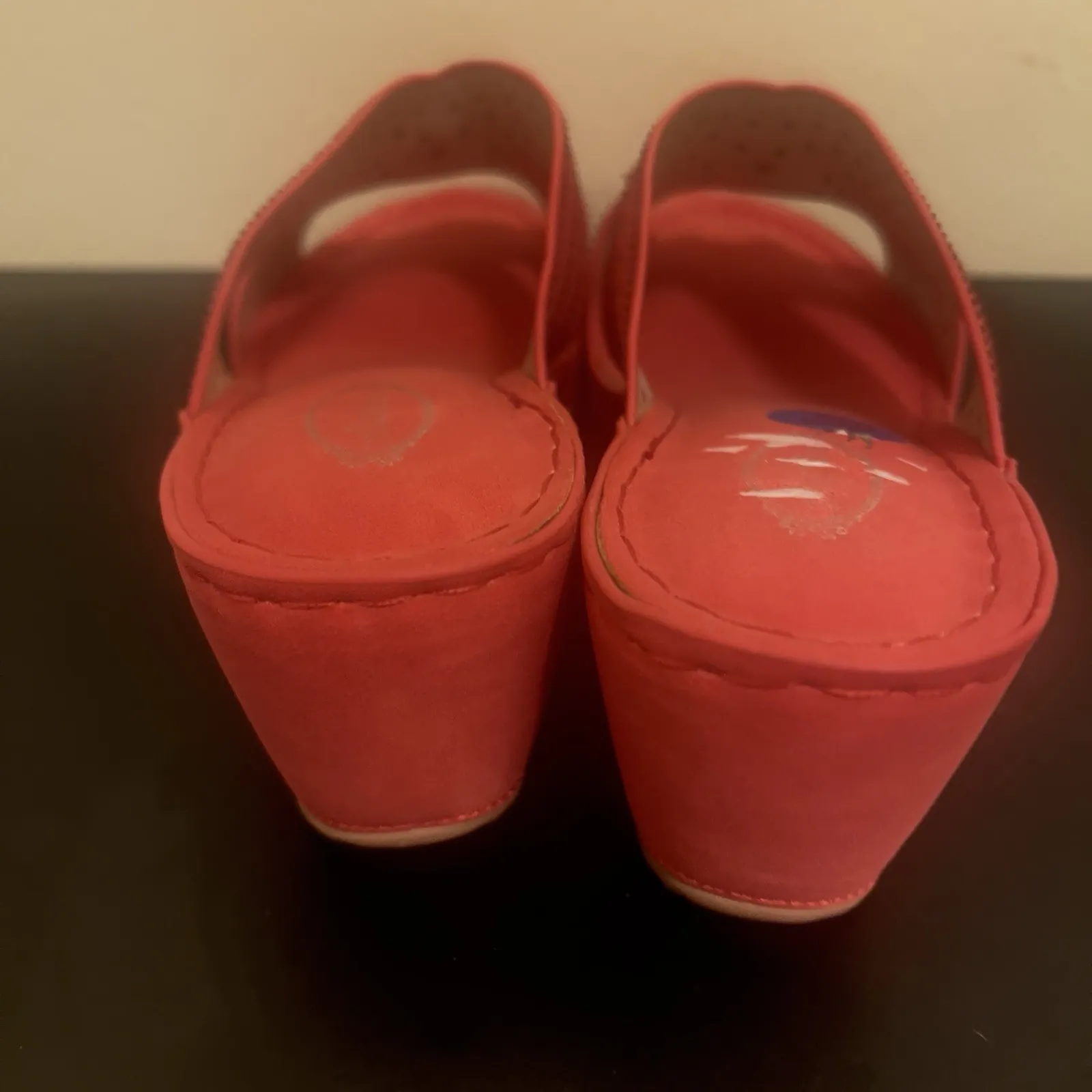 Atalina Sandals Red Shoes Wedge Low Heel‎ Comfort Gladiator Fisherman, Size 10 Brown - Image 8