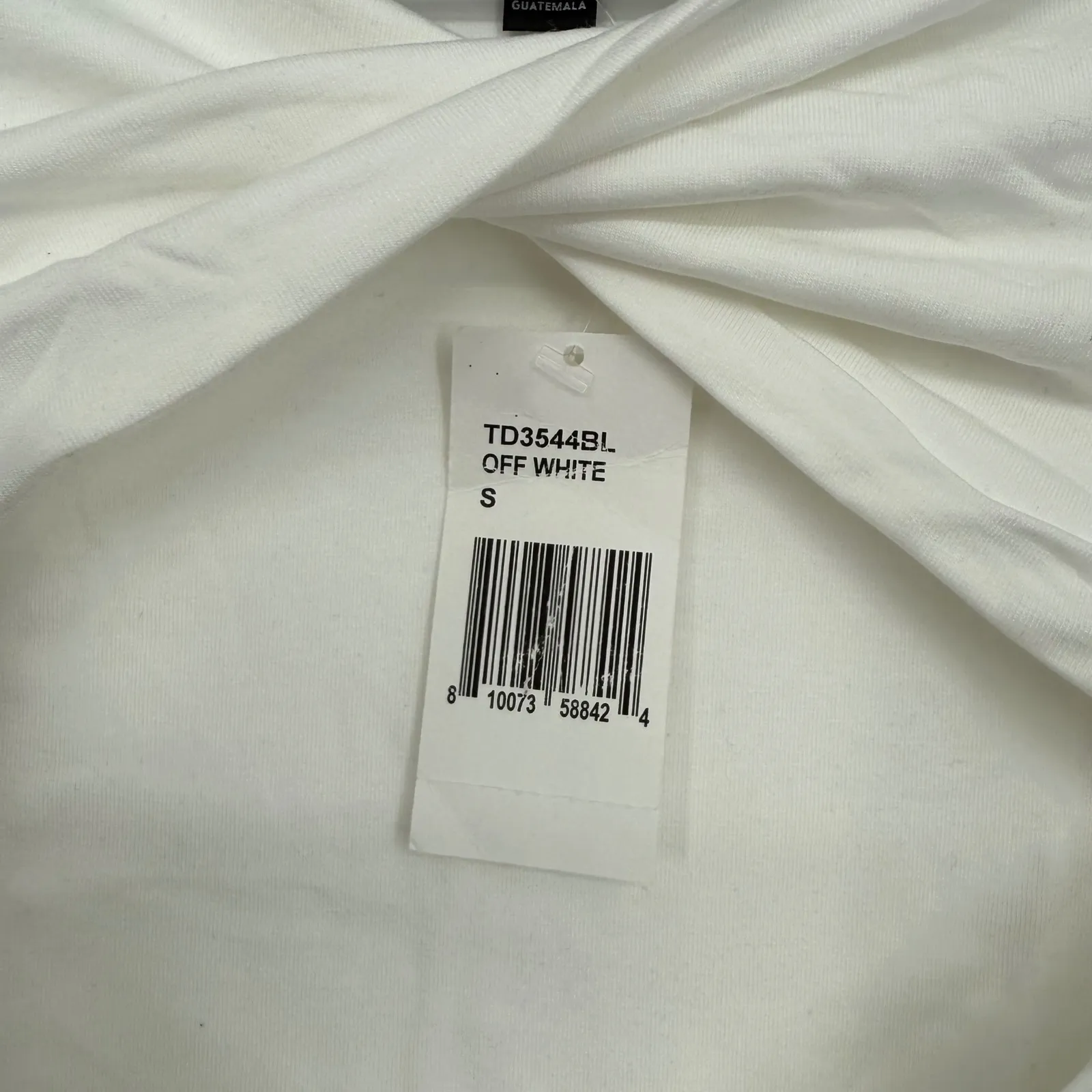 FORE Off White Twist Front Cutout Short Sleeve Crop Top‎ Tee - Image 4