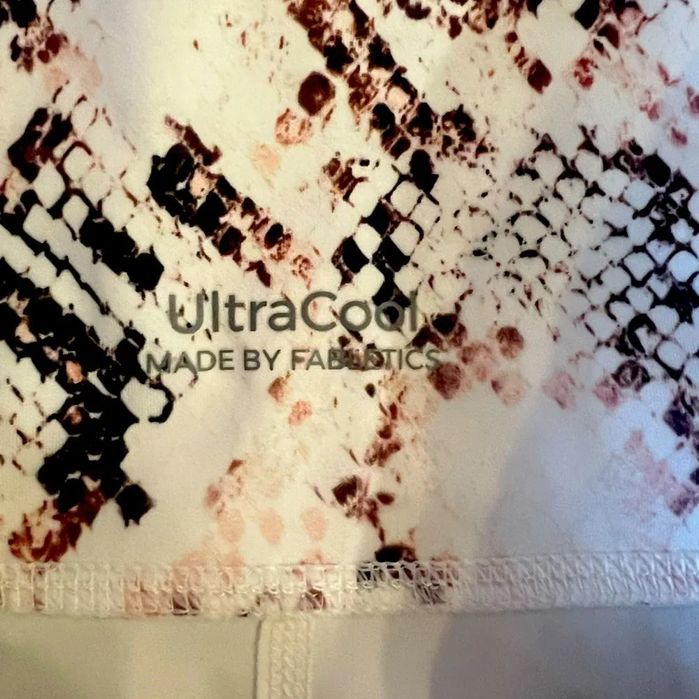 Fabletics High Waist Ultracool 7/8 Leggings Snake Print Stretch Activewear Small - Image 7