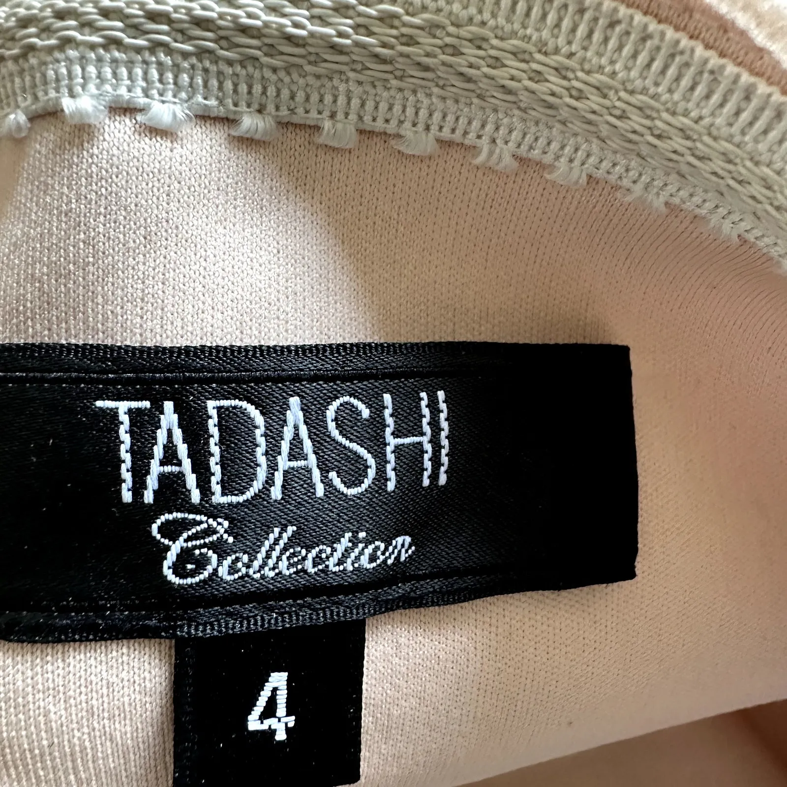 Tadashi Shoji Tiered Ruffle Dress Midi Strap Adjustable 100% Silk Pink 4 - Image 5