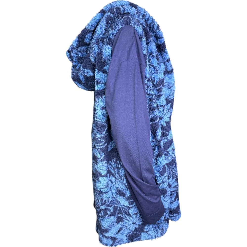 Koolaburra by UGG Cozy Sherpa Hooded Vest & Long Sleeve Tee Navy Floral 3X - Image 7