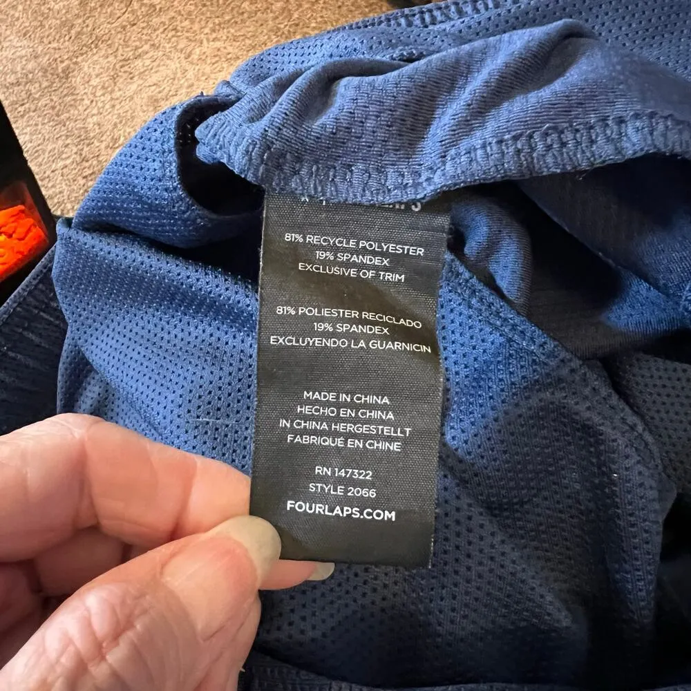 FOURLAPS Pace Athletic Running Shorts. Women's Navy Blue Size Large - Image 8