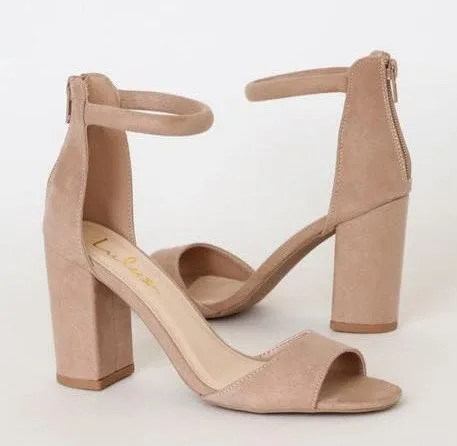 Lulus Tan Strap Heels - Image 2