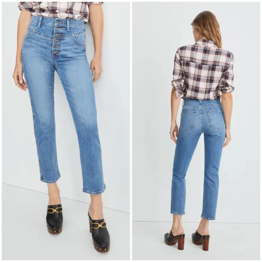💕VERONICA BEARD💕 Ryleigh Slim-Straight Jeans Front Yoke Durango Blue 28 NWT - Image 4