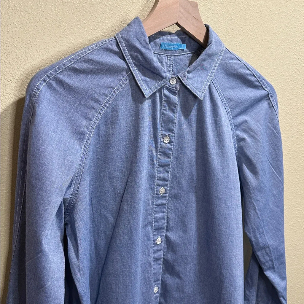 J. McLaughlin Small Blue Chambray Shirt - Image 3