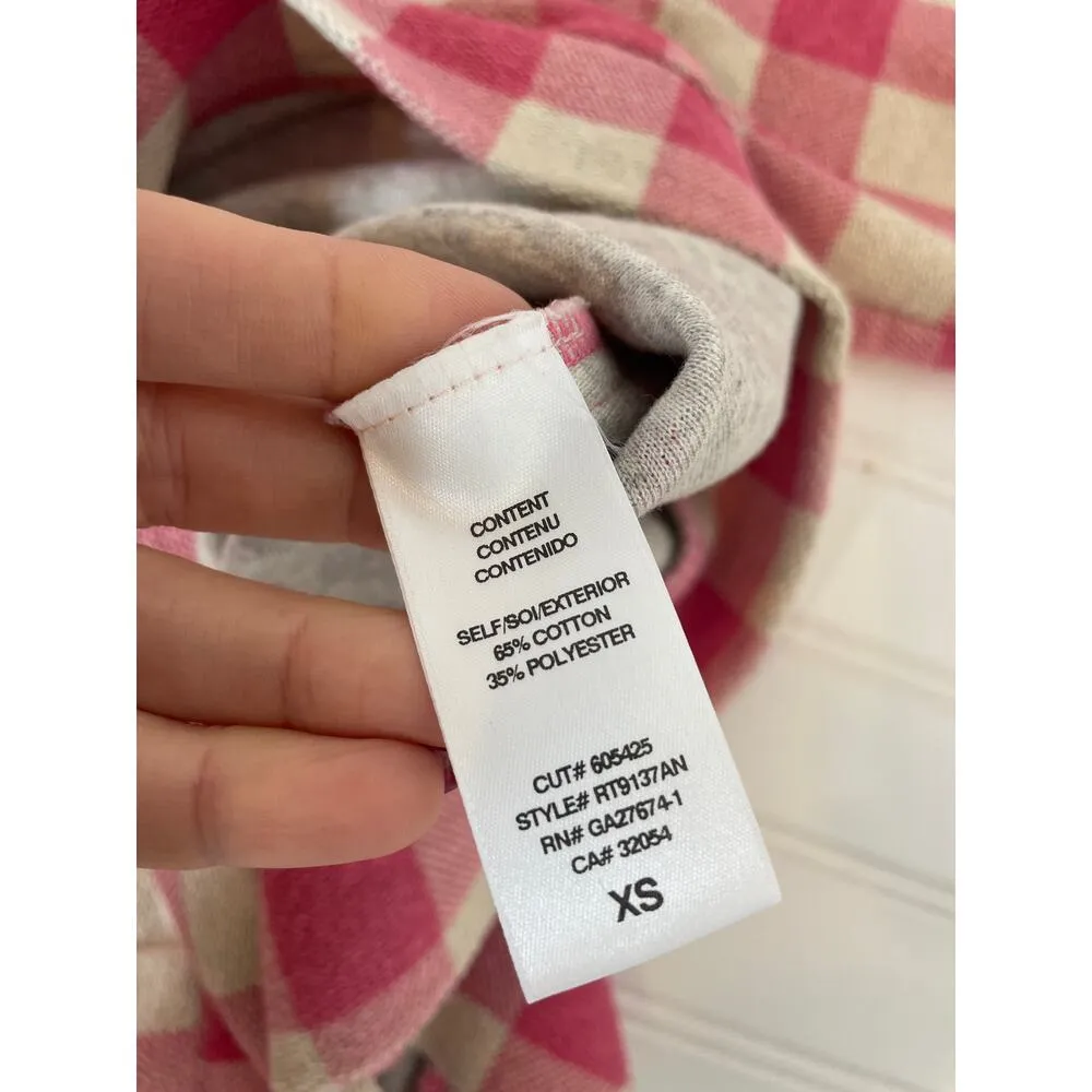 Anthropologie Eva Franco Alexis Ruffled Gingham Top Pink & White Plaid Size XS - Image 8