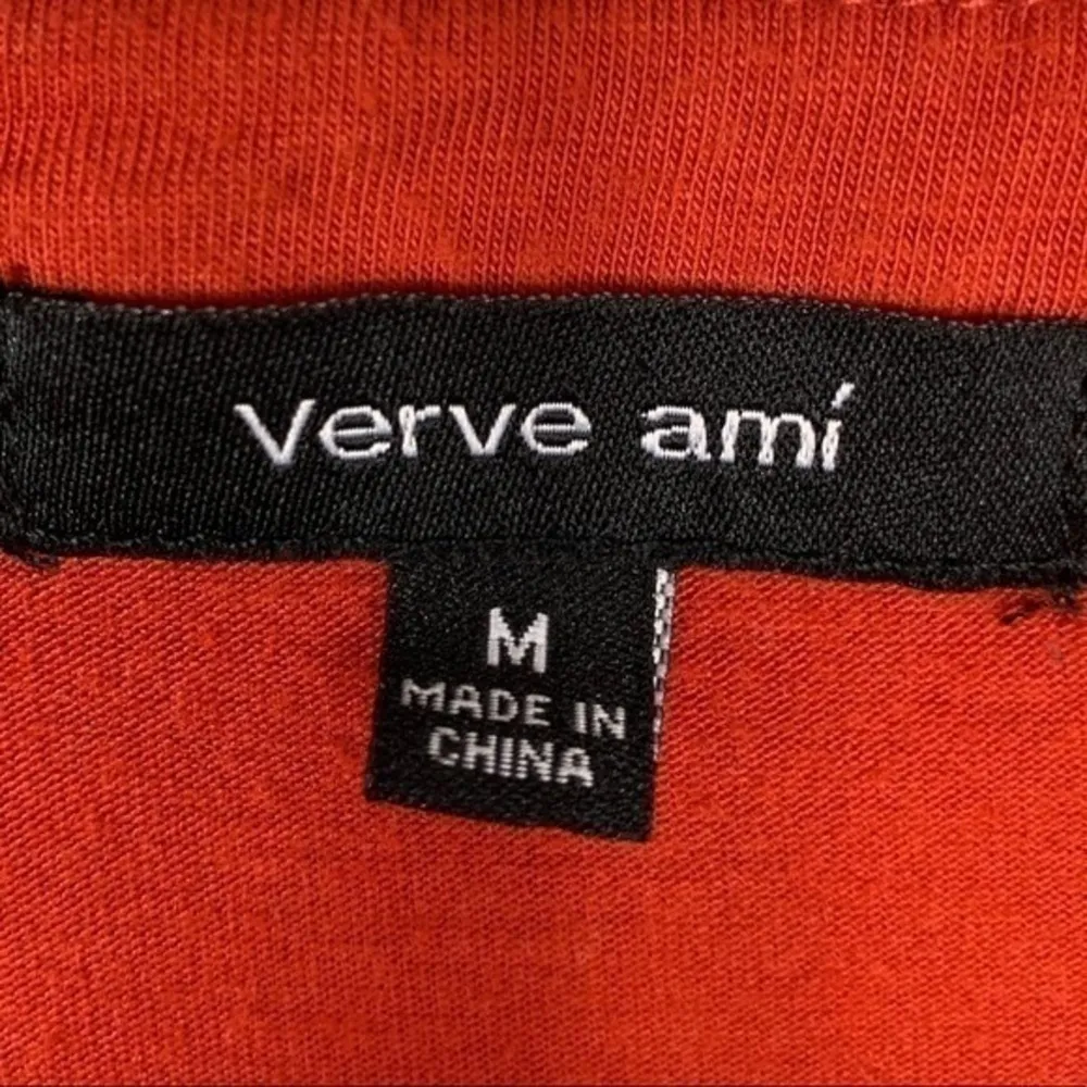 Verve Ami Burnt Orange Blouse Size M - Image 6