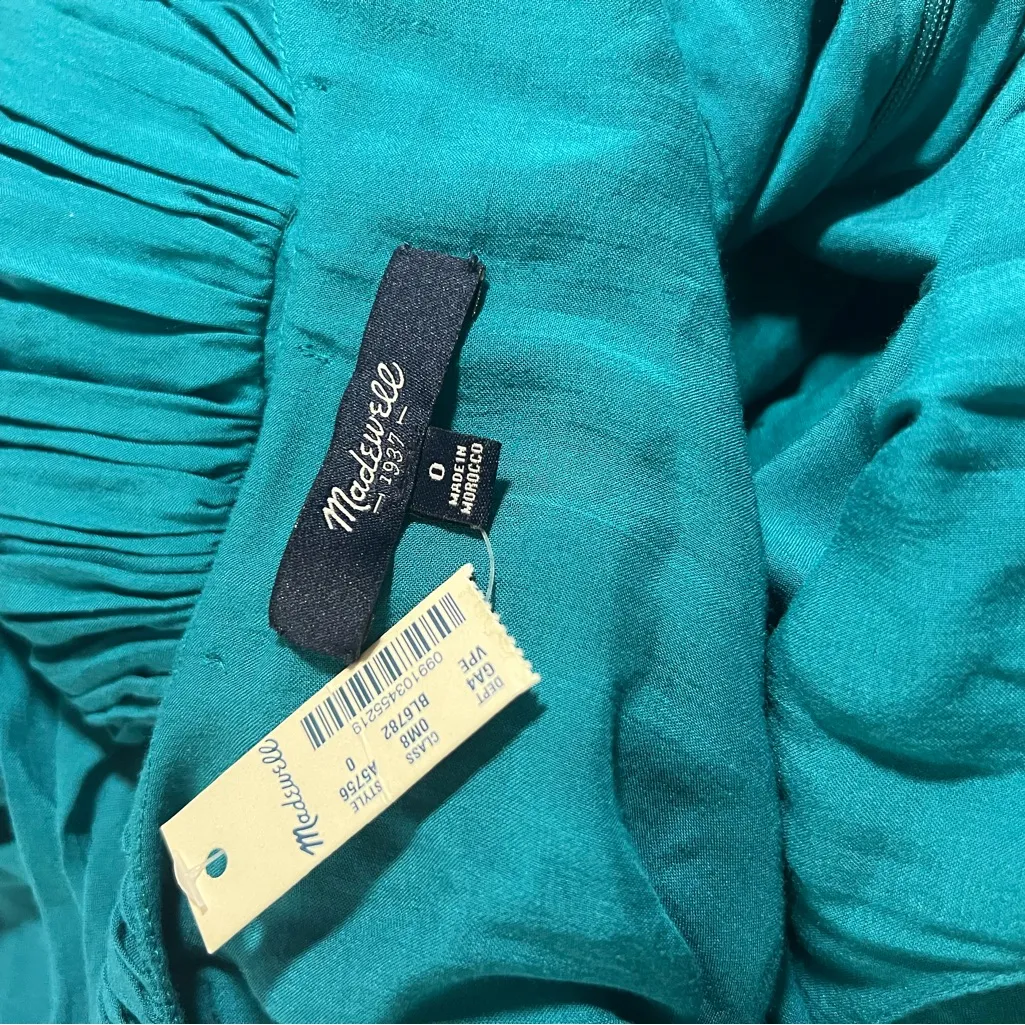 4 x $25 Madewell viscose pleat dress size 0 Nwt cottagecore babydoll boho - Image 4