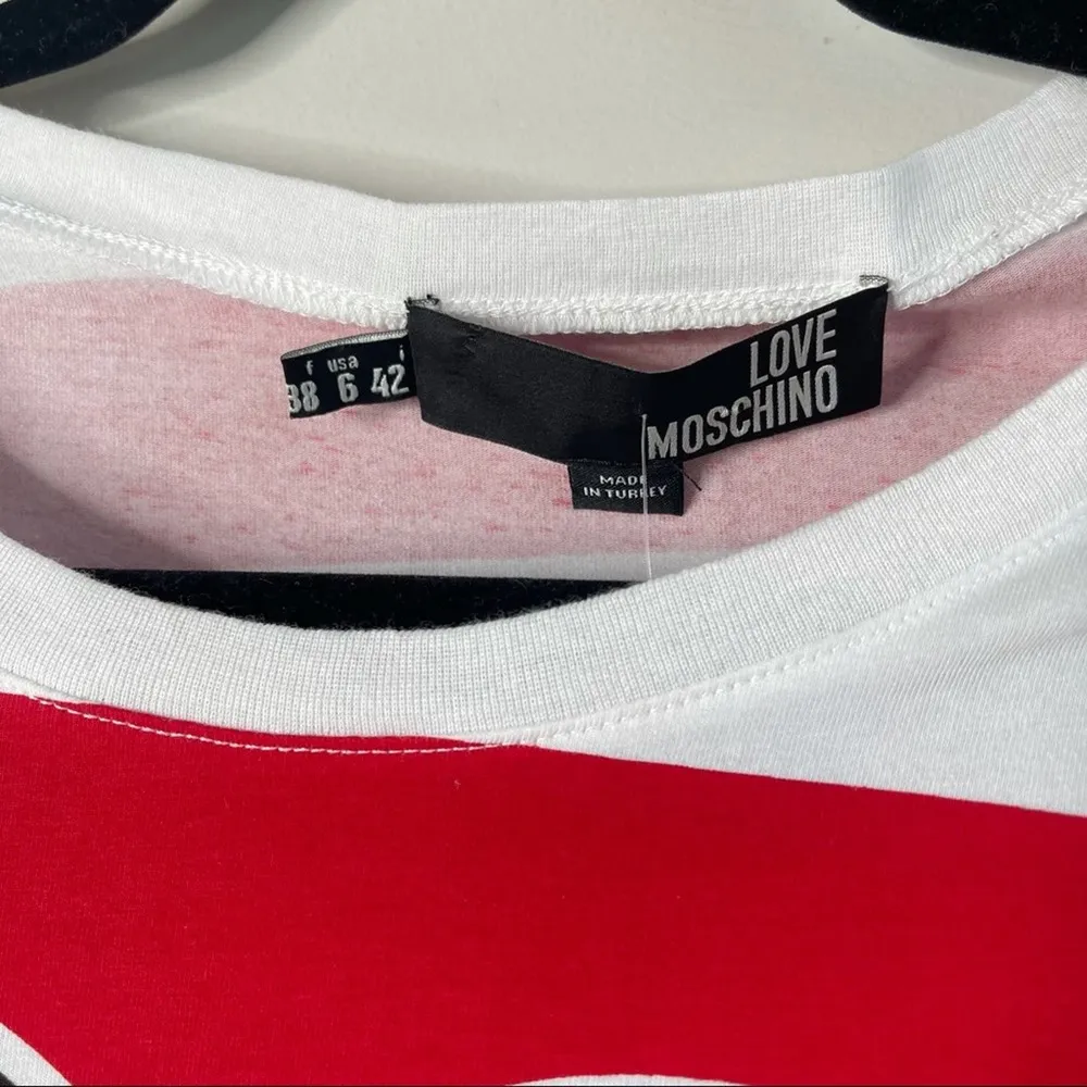Love Moschino‎ Stars stripes American flag tee shirt size Medium independence - Image 5