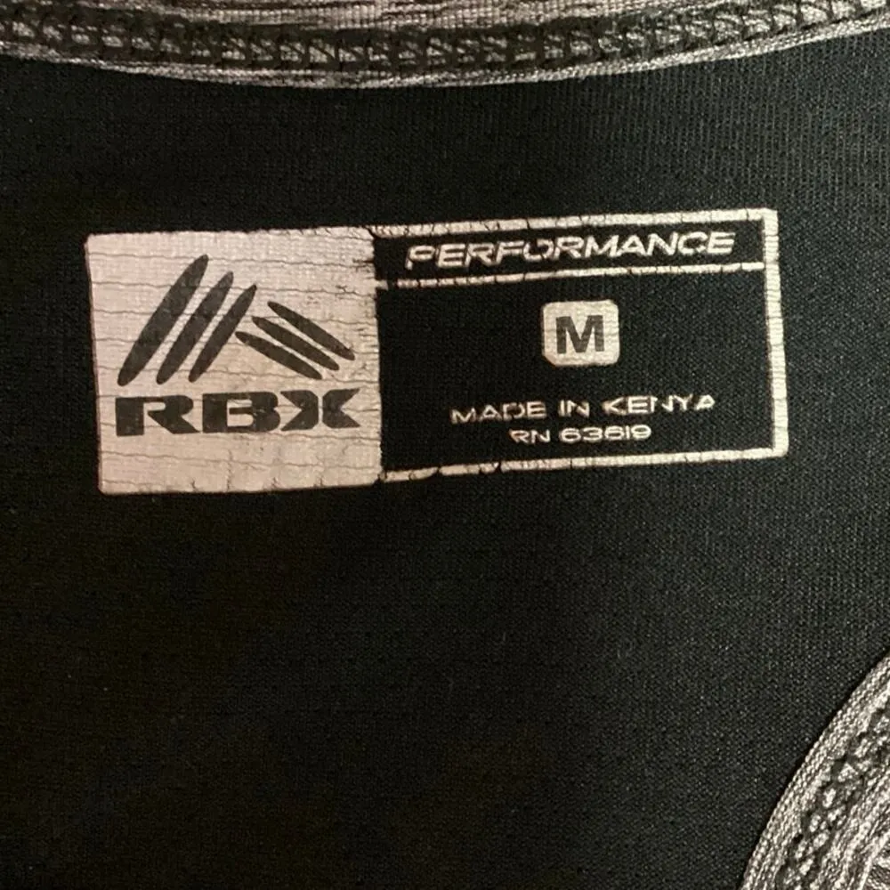 RBX Gray Sleeveless Racerback Scoop Neck Activewear Gym Fitness Tank Top Size M Size M - Image 3