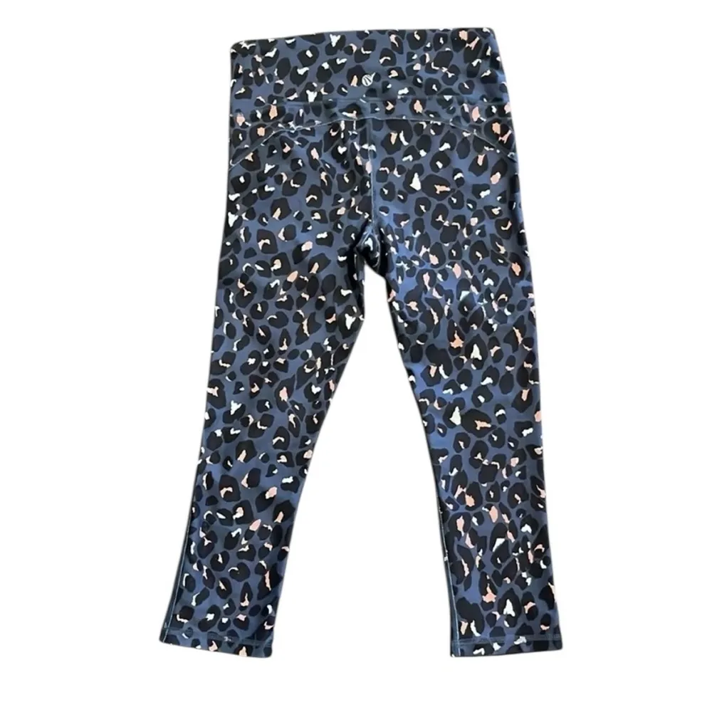 Marika Sport leopard print blue and pink leggings with black & white accents Size M - Image 3