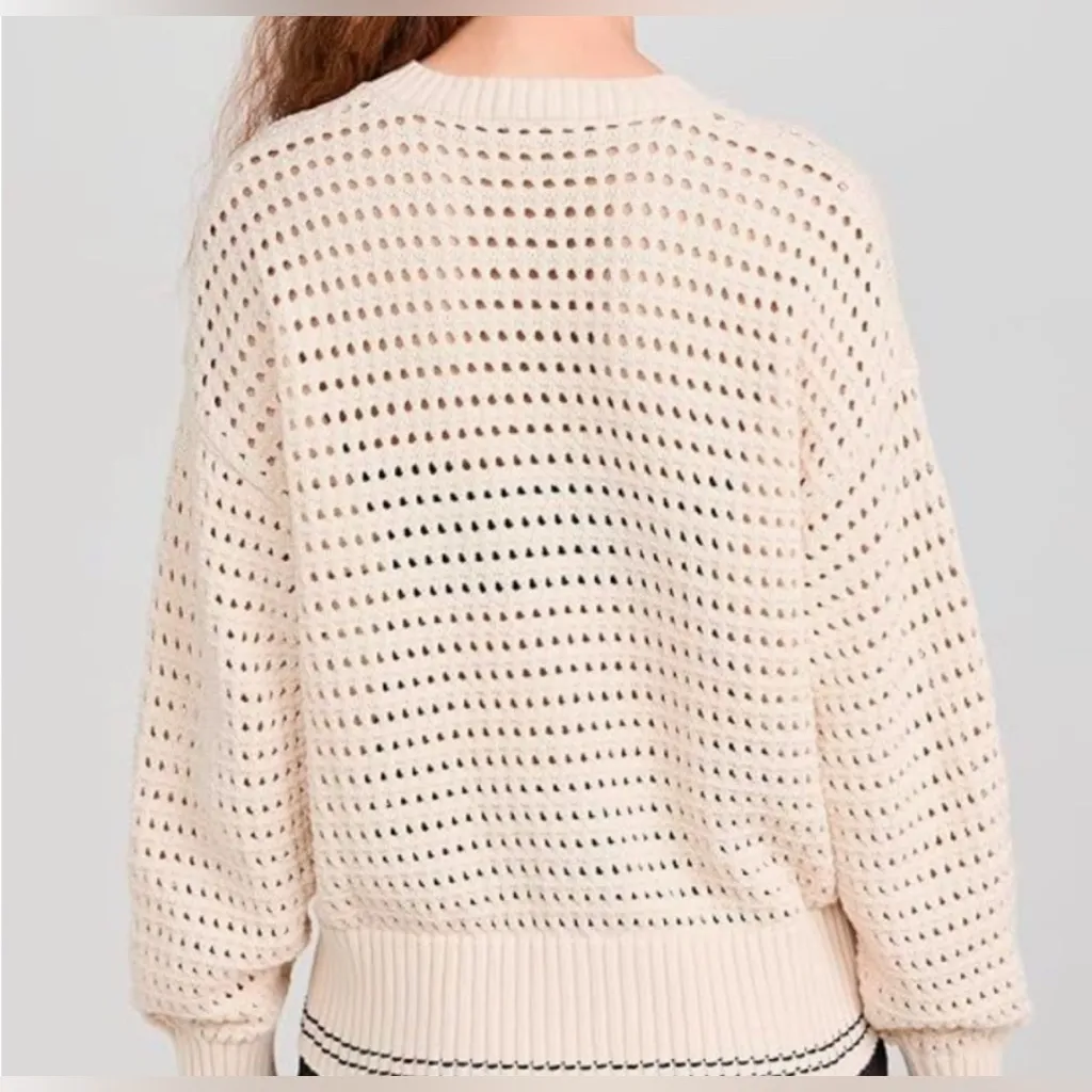 Magaschoni Cream Open-Knit Cardigan - Image 2