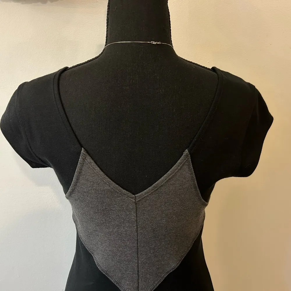 Black and Gray Illusion Colorblock Dress Size XS - Image 7