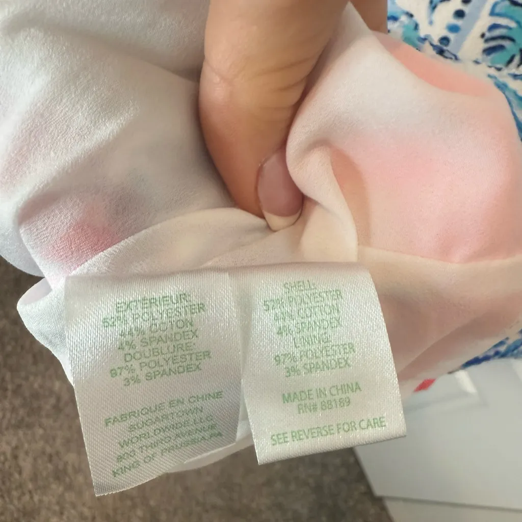 Lilly Pulitzer Mila Stretch Shift Dress Resort White Isle Of Tile Size 12 - Image 5