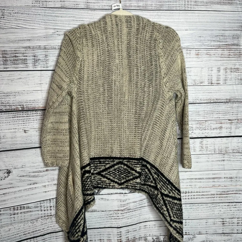 BCBGMaxazria Wool Blend Waterfall Open Front Cardigan Sweater M - Image 3