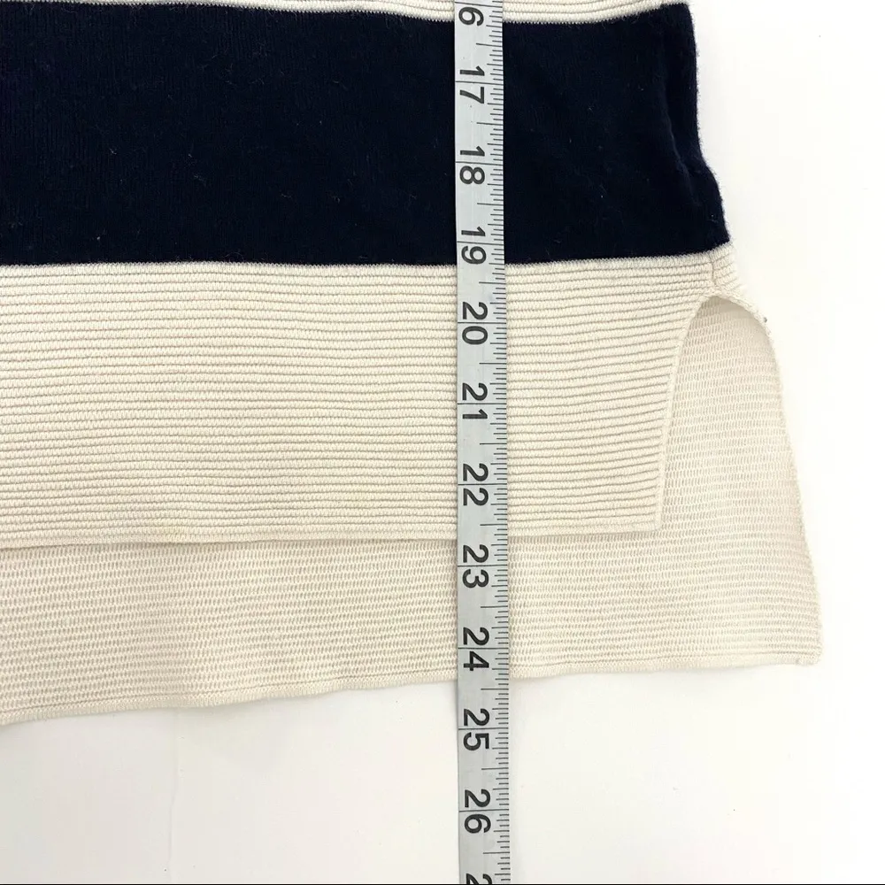 Vince  Ottoman Striped Boatneck Long Sleeve Sweater White Blue Women’s Size XS - Image 12