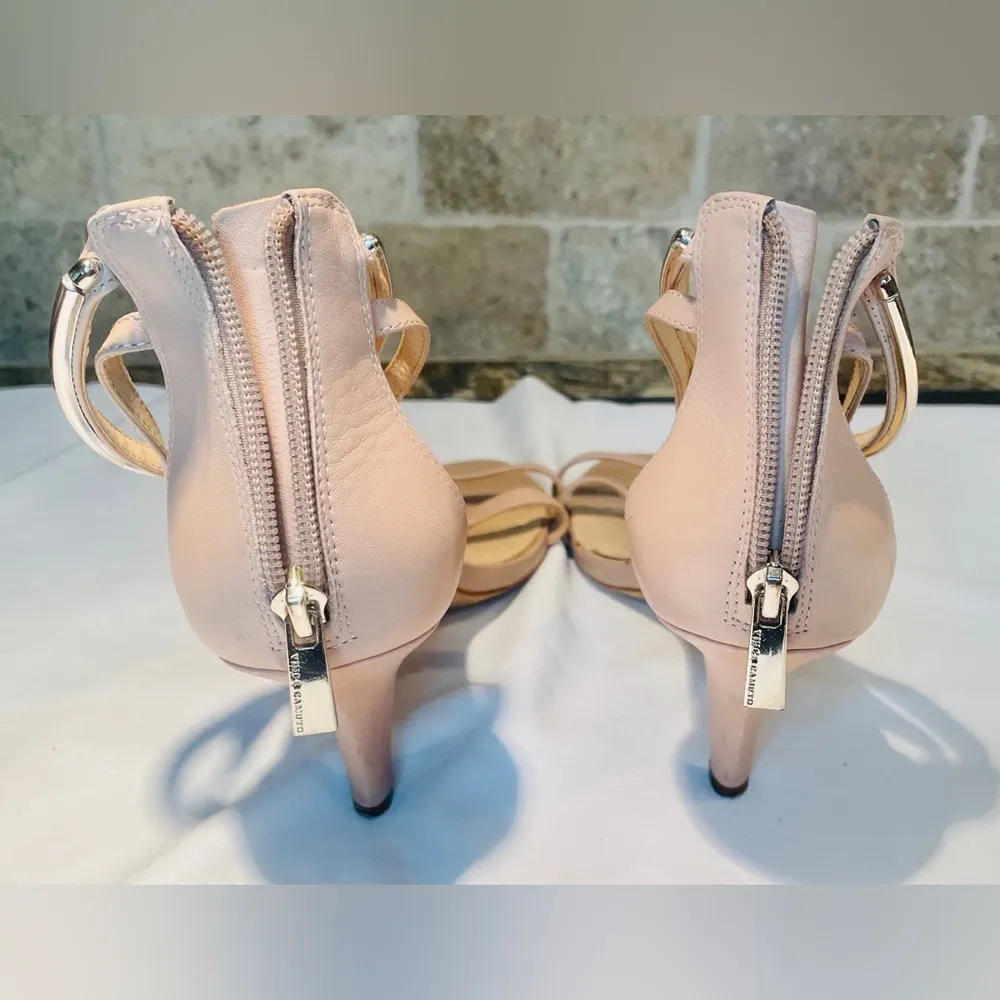 Vince Camuto Pink Heel With Silver Ascents Women shoes 9.5 Homecoming wedding - Image 5