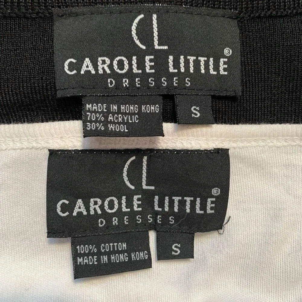 Vintage 90s Black Jumper Maxi Dress White Long Sleeve Crewneck Shirt Layered Black - Image 9