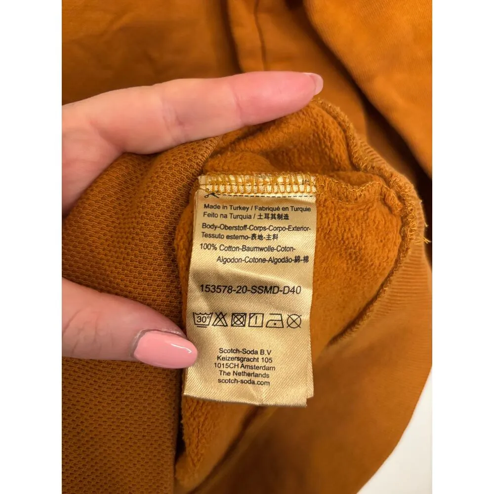 Scotch & Soda Sweatshirt Mens Large Amsterdams Blauw Pullover Burnt Orange Knit - Image 5