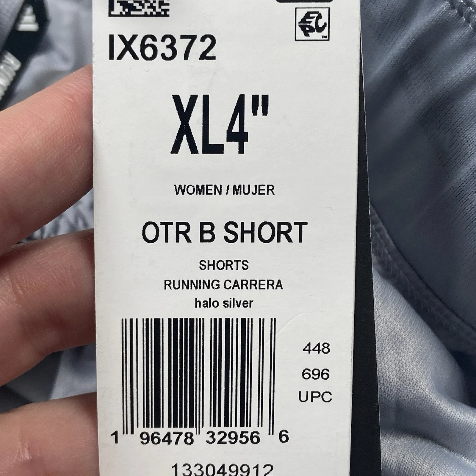 NEW Adidas Women Sz XL 4" Running Shorts Gray Active Performance Pockets - Image 8