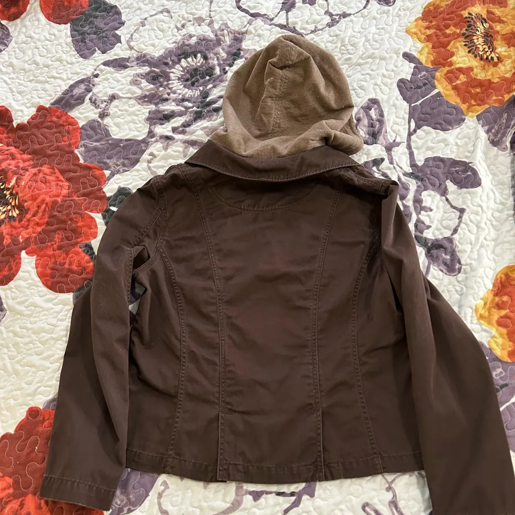 Sonoma Chocolate Brown Hooded Utility Jacket - Image 2