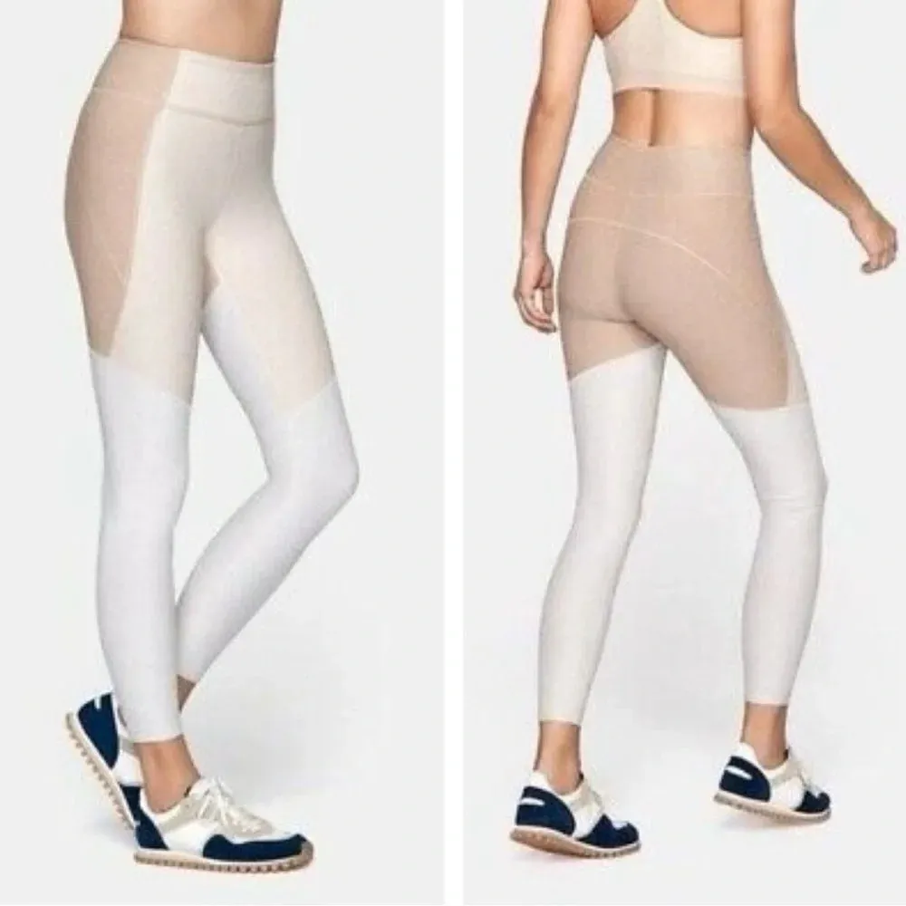 Outdoor‎ Voices 7/8 Tri-Tone Leggings in Desert/ Oatmeal/Cloud Size S - Image 2