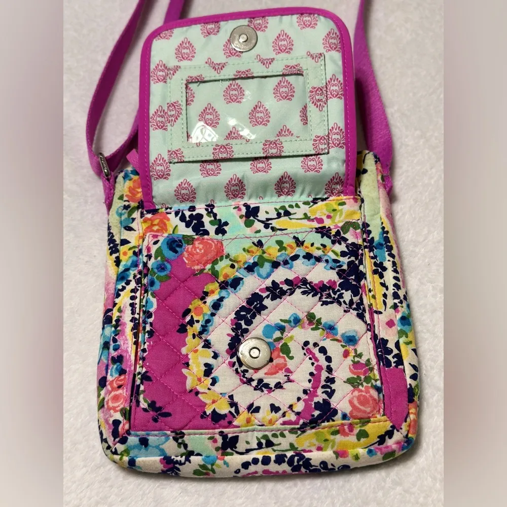 Pink Wildflower Paisley Crossbody Purse - Image 3