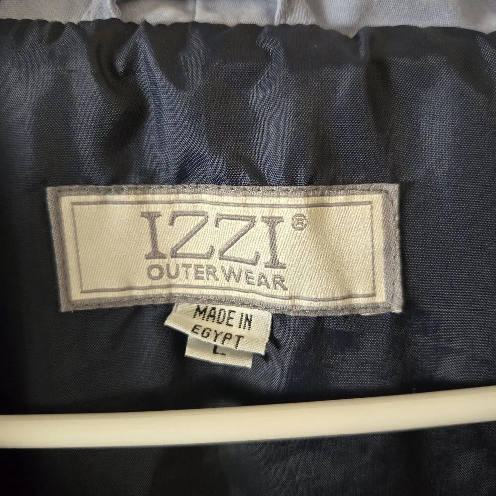 Izzi Outerwear Jacket Coat Womens Size Large Warm Pockets Winter Casual Vintage Blue - Image 3