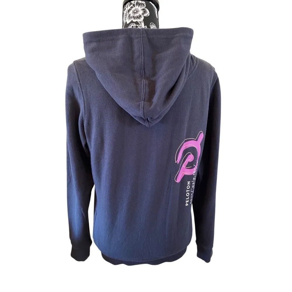 Peloton Full Zip Hooded Sweatshirt Hoodie Cycling Bicycle Biker Sports Athletic - Image 2