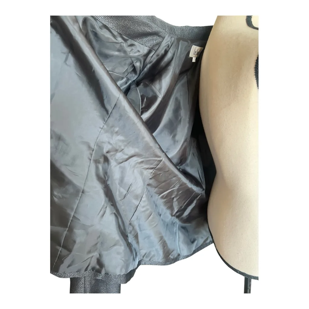 Le Suit Shimmering Black Blazer Size 14 - Image 7
