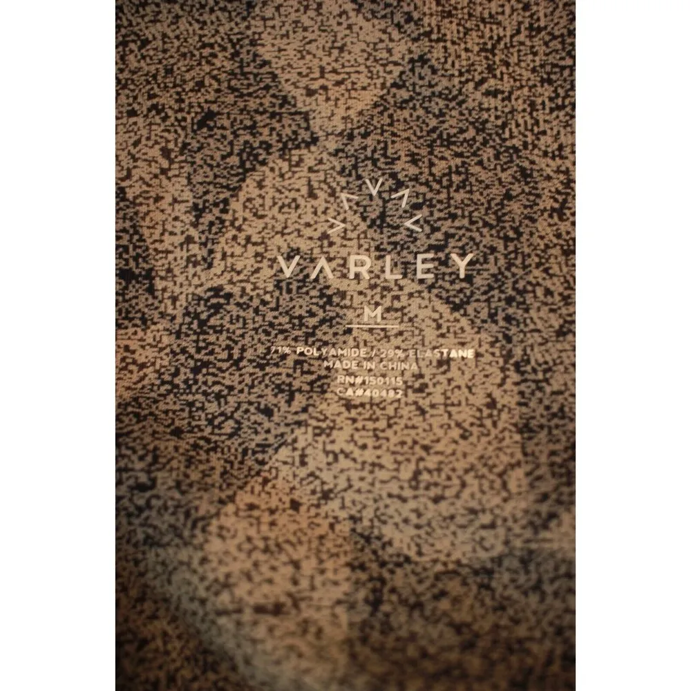 Varley Womens Leggings Brown High Waist Pull On Digital Camo Stetch Size Medium - Image 9